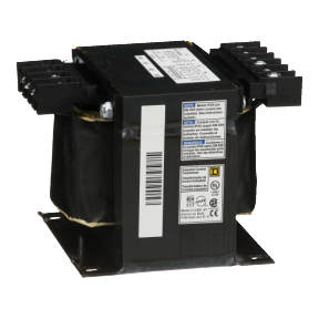 Schneider Electric Control Transformer; 300 VA; 208V/360V/416V/520V; 220V/380V/440V/550V; 230V/400V/460V/575V; 240V/416V/480V/600V Primary; 85V/104V/115V; 90V/110V/120V; 95V/115V/125V; 99V/120V/130V Secondary; Single-Phase; No Fusing